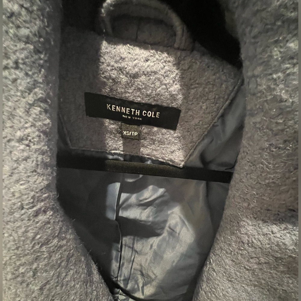 Kenneth Cole NWOT XS Light Blue Pea Coat - Picture 2 of 4